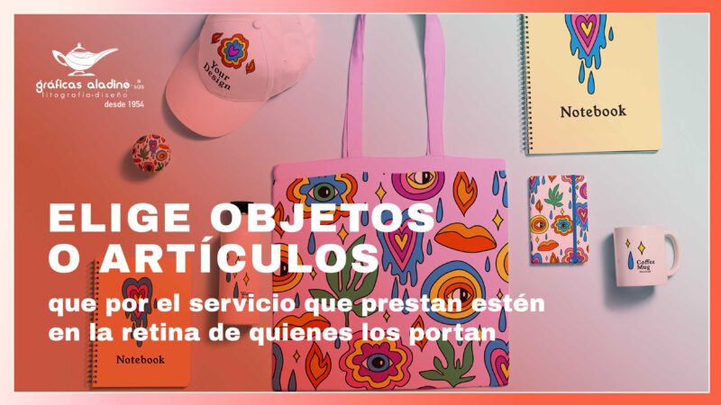 Banner de regalos corporativos impresos con litografía profesional en Gráficas Aladino
