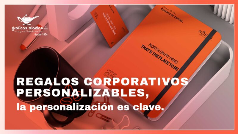 Banner de cuadernos personalizados y regalos corporativos de Gráficas Aladino